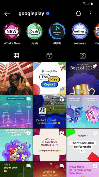 Google Play Scroll